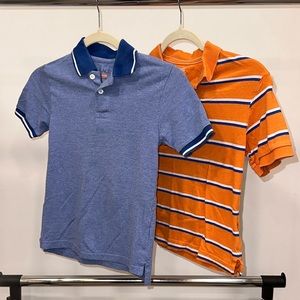 EUC Lot 2 Childrens Place Polo Shirts Size S 5/6 Small Striped Collared